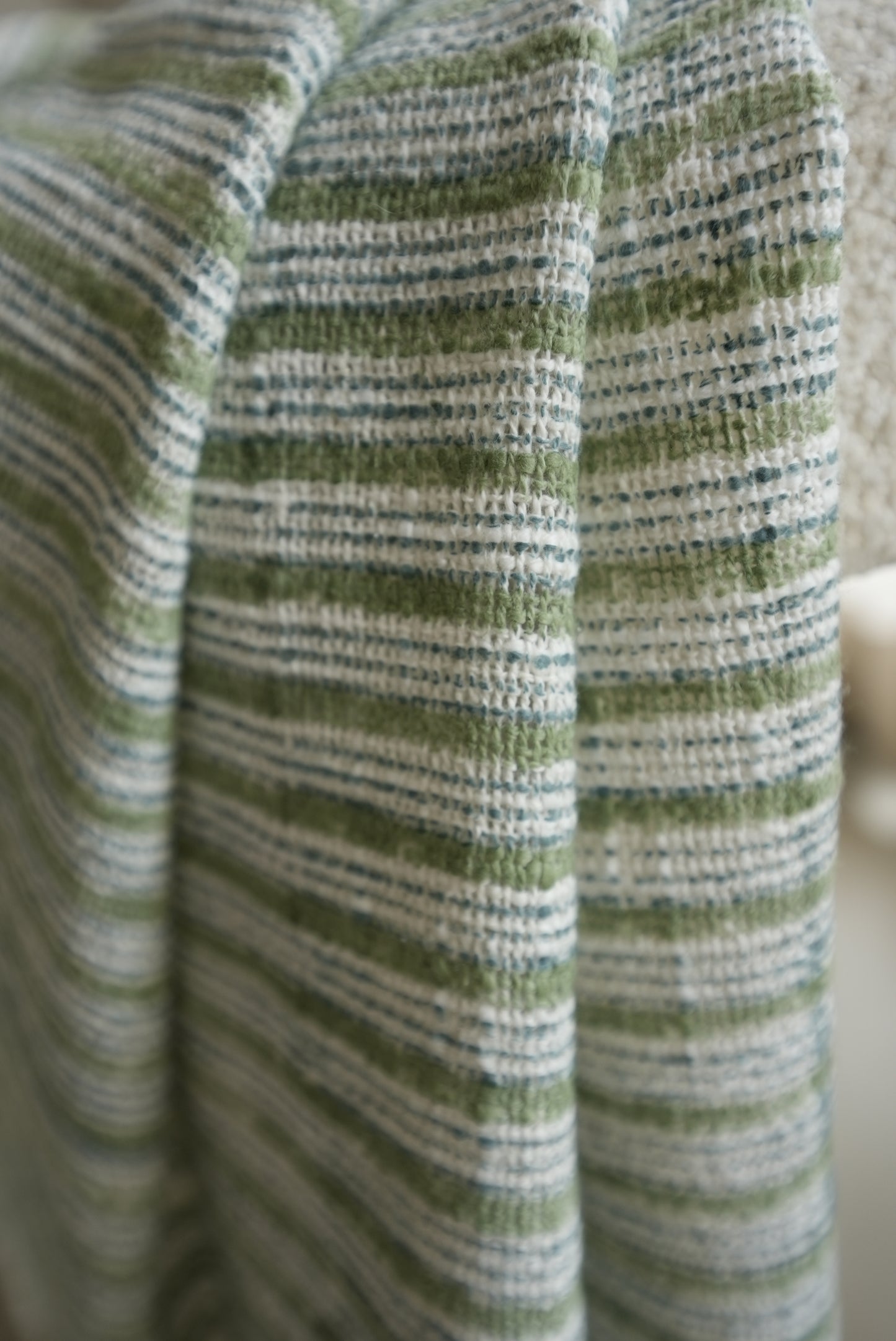 Indigo Striped Throw