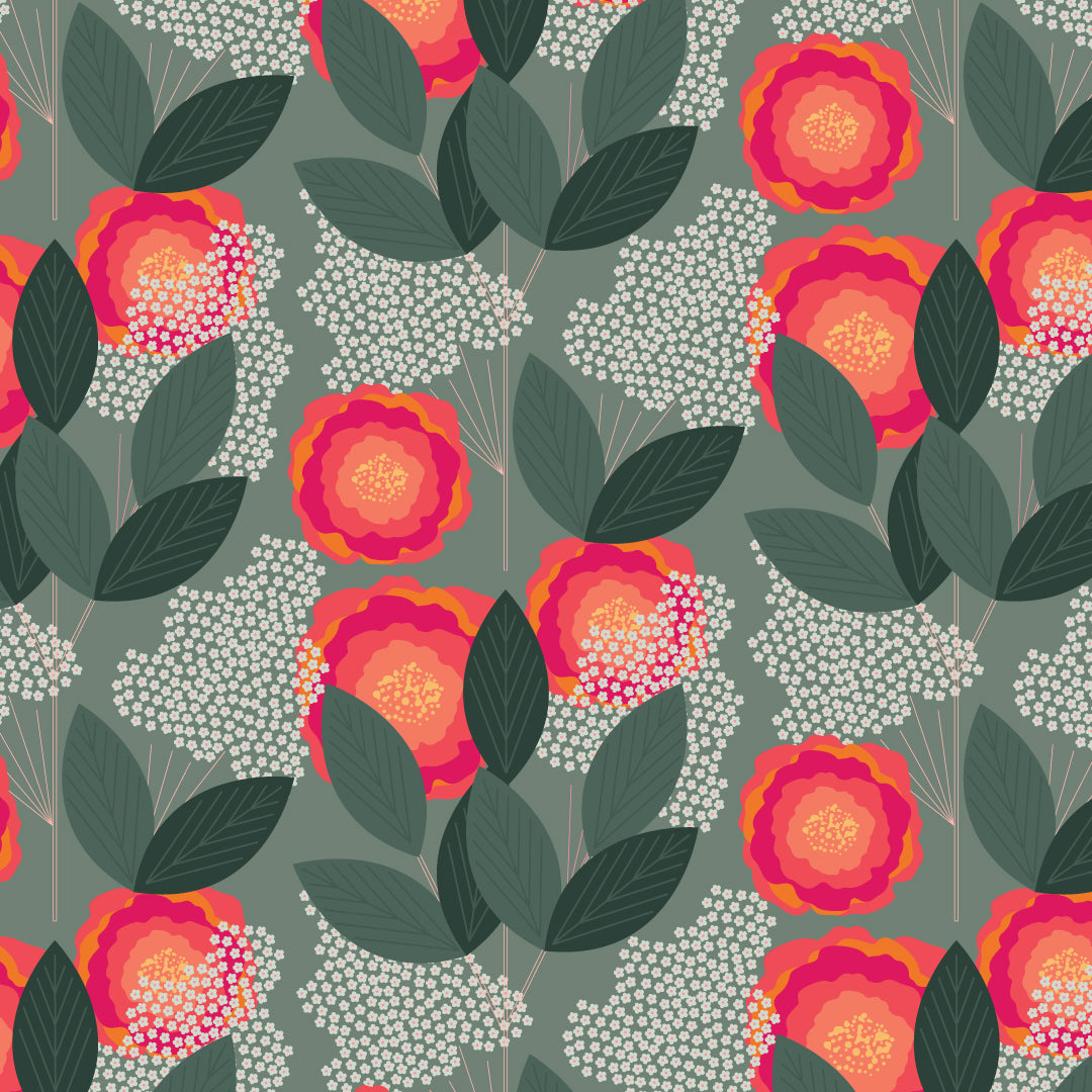 The Rosewood Botanical Upholstery Fabric