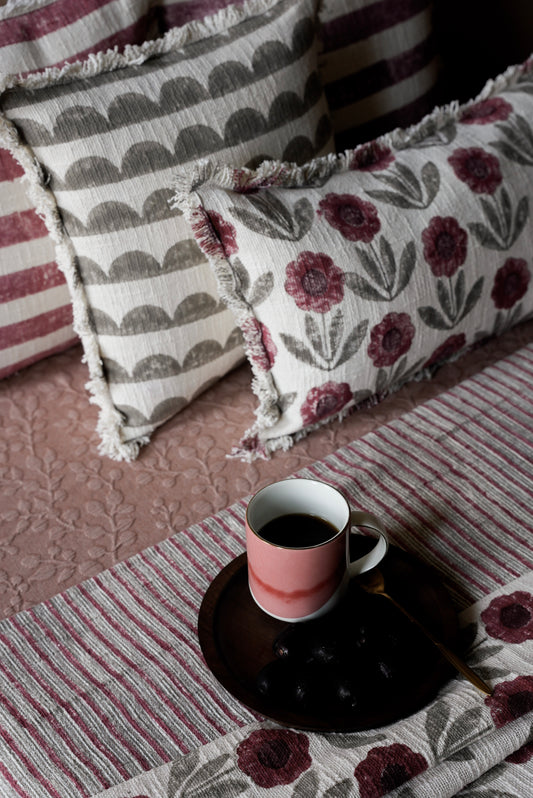 Pinewood Grey Scallop Cushion