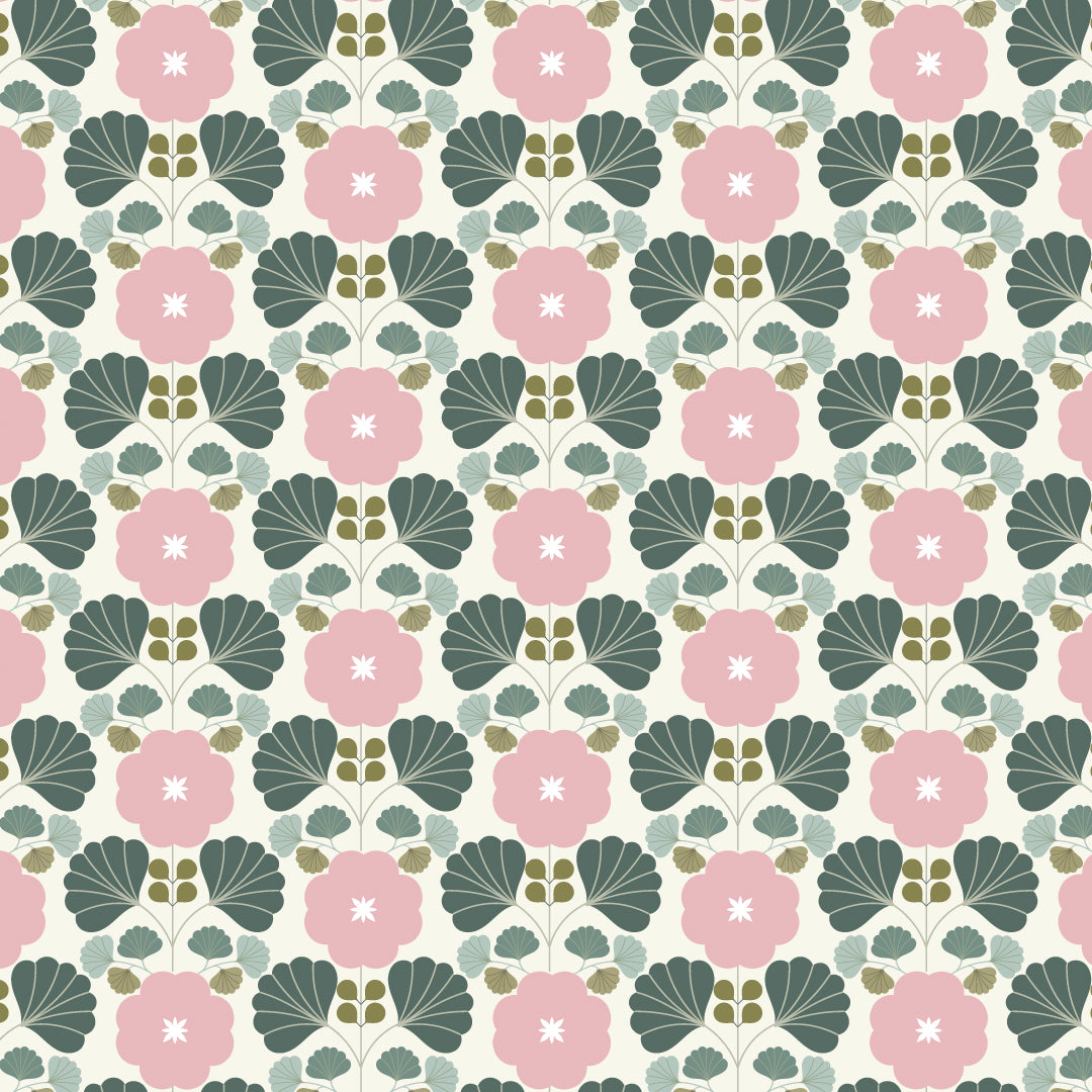 The Pink Blossom Floral Upholstery Fabric