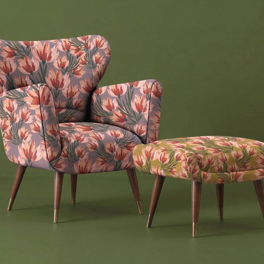 The Rosewisp Floral Upholstery Fabric