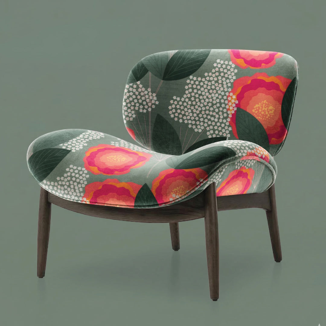 The Rosewood Botanical Upholstery Fabric