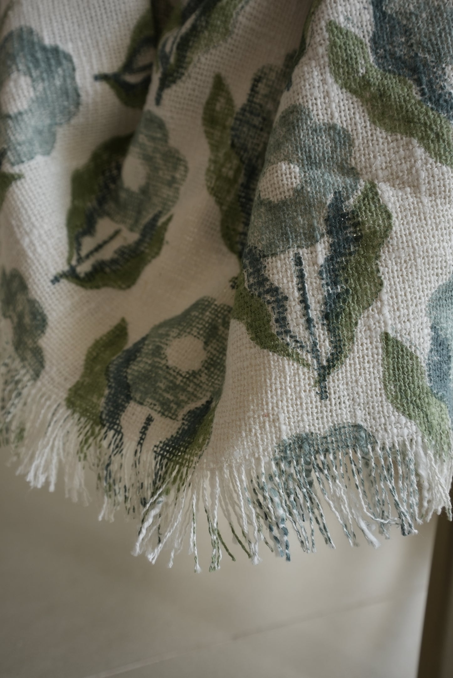 Indigo Floral Throw