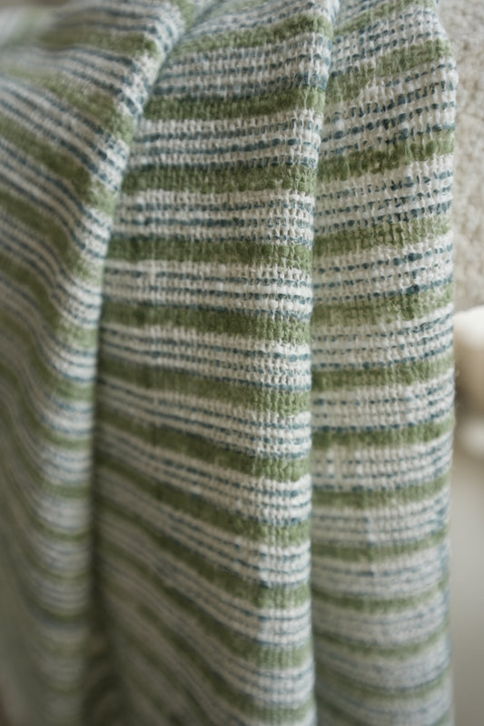 Indigo Striped Throw