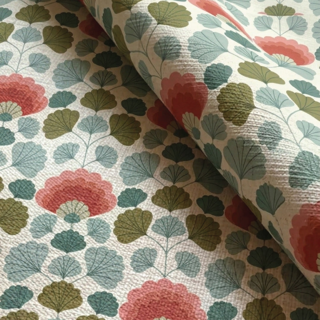 The Green Periwinkle Upholstery Fabric