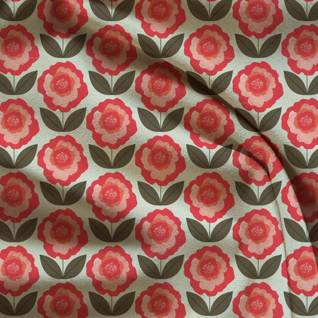 The Flowerpuff Floral Upholstery Fabric