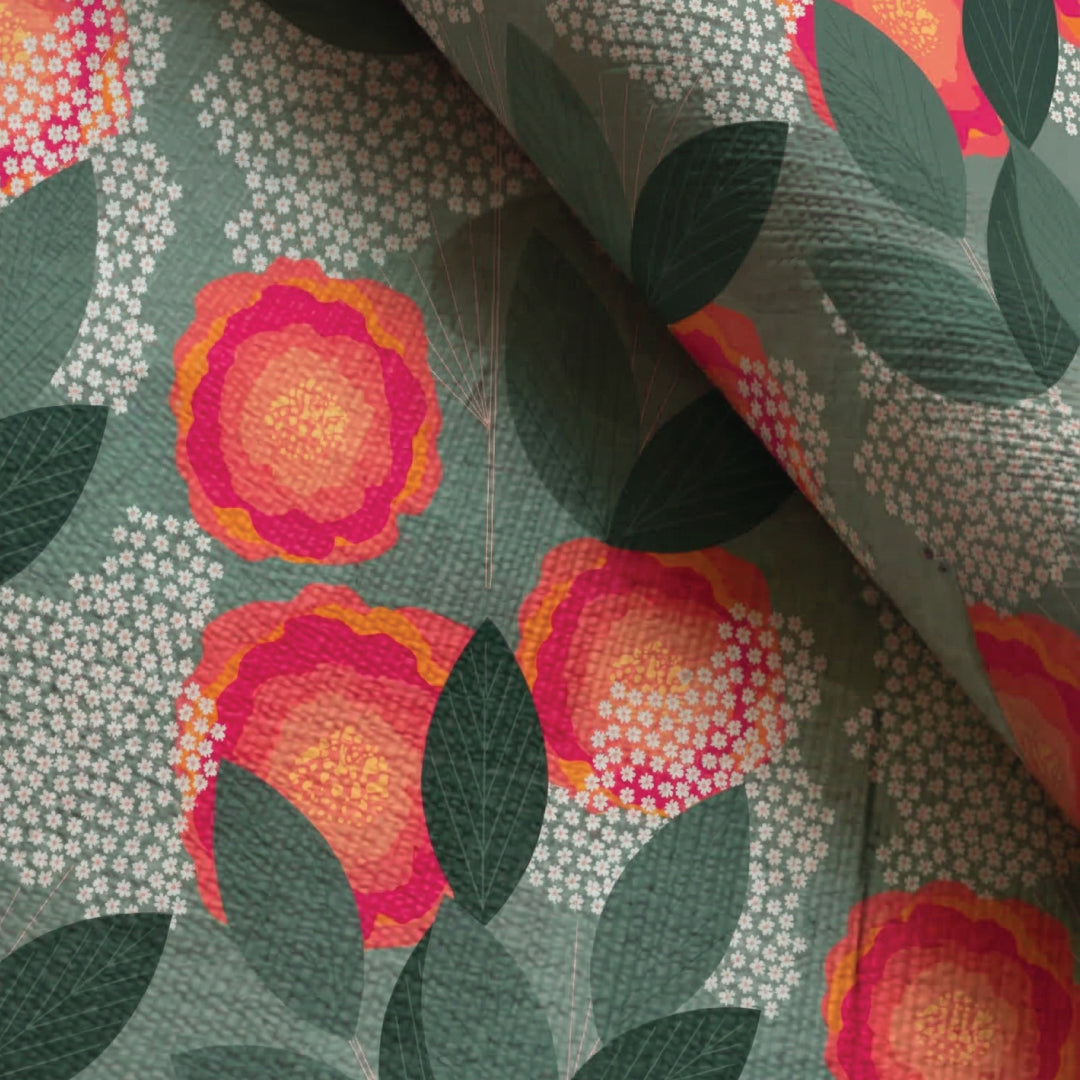 The Rosewood Botanical Upholstery Fabric