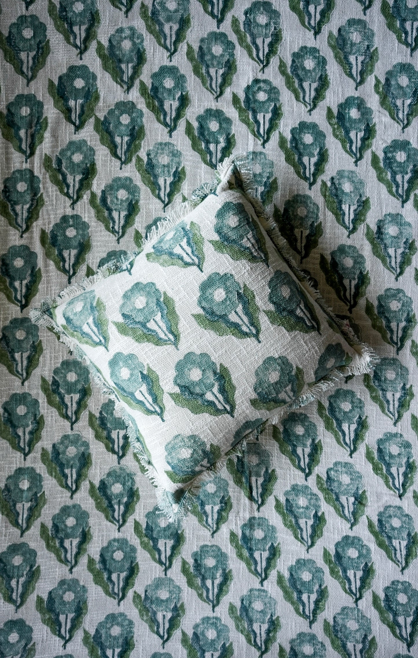 Indigo Floral Cushion