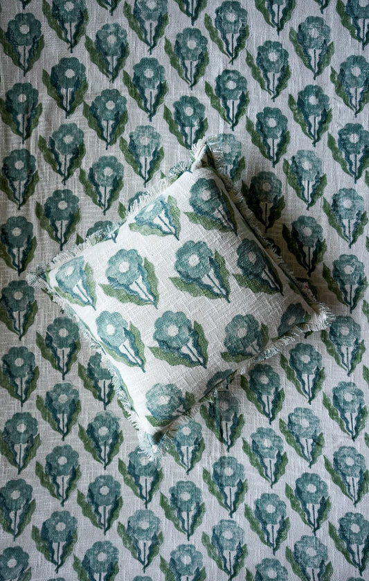 Indigo Floral Cushion