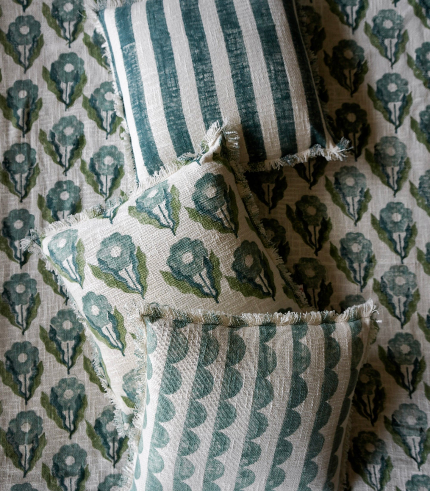 Indigo Floral Cushion