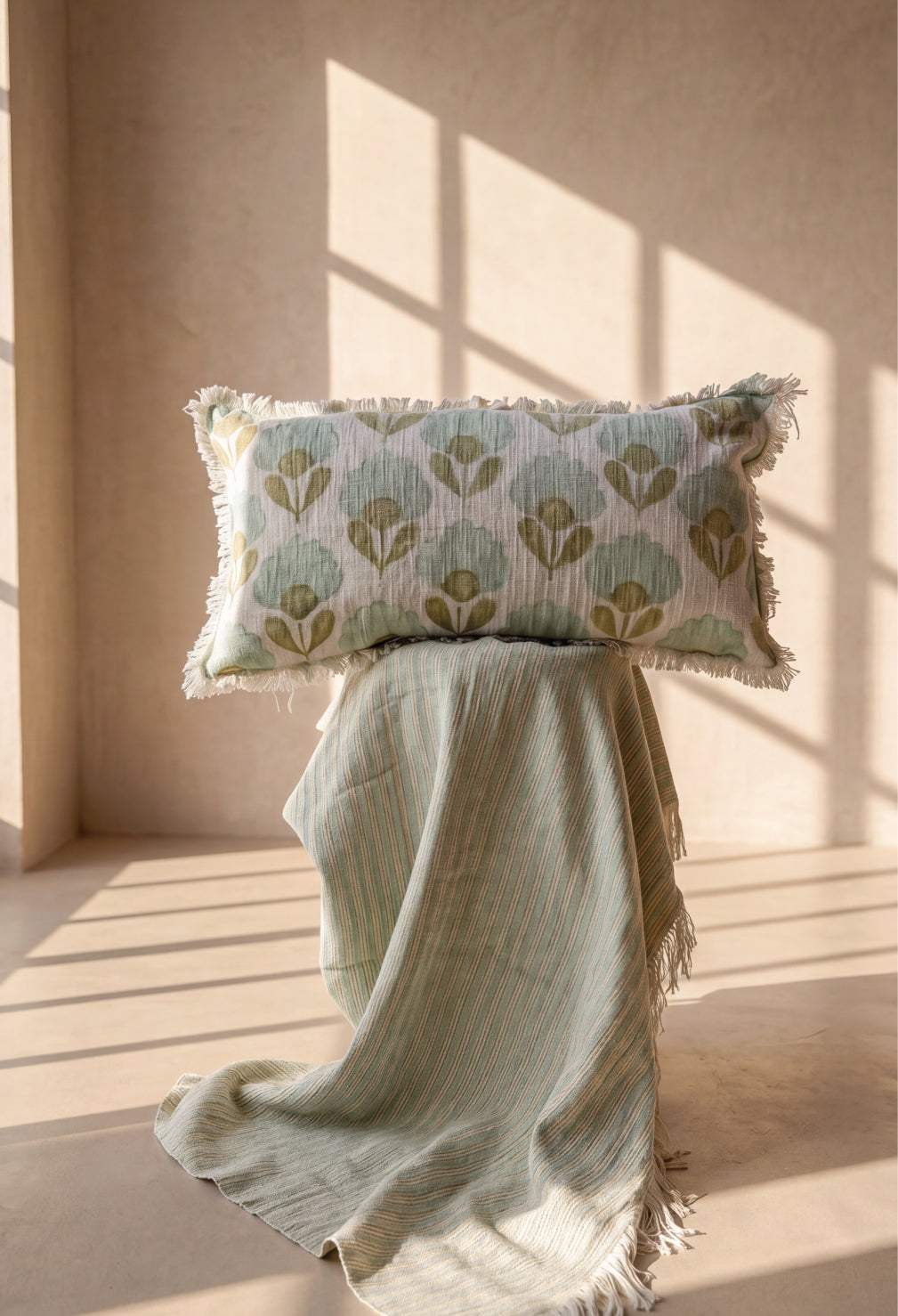 Light Blue & Lime Green Lumbar