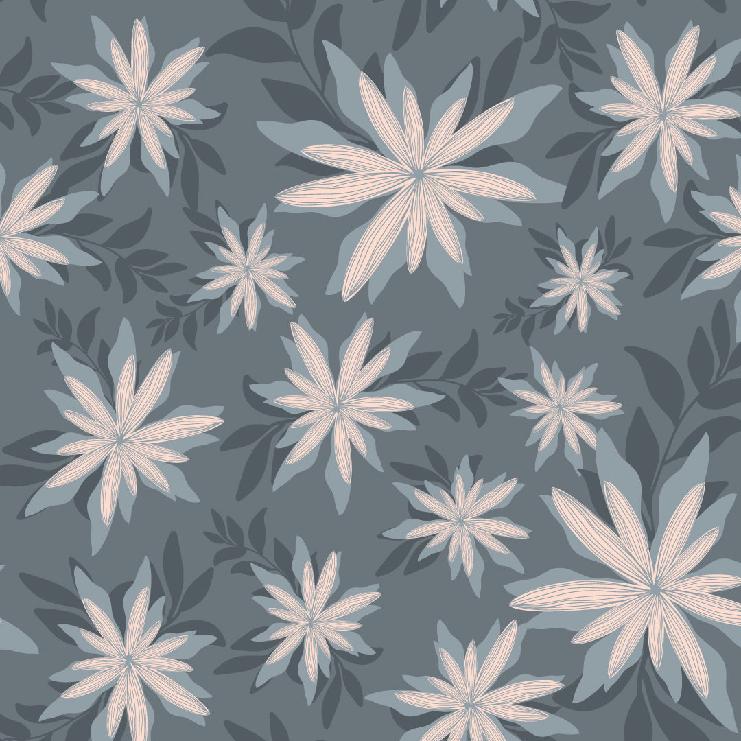 The Blue Ivy Botanical Upholstery Fabric