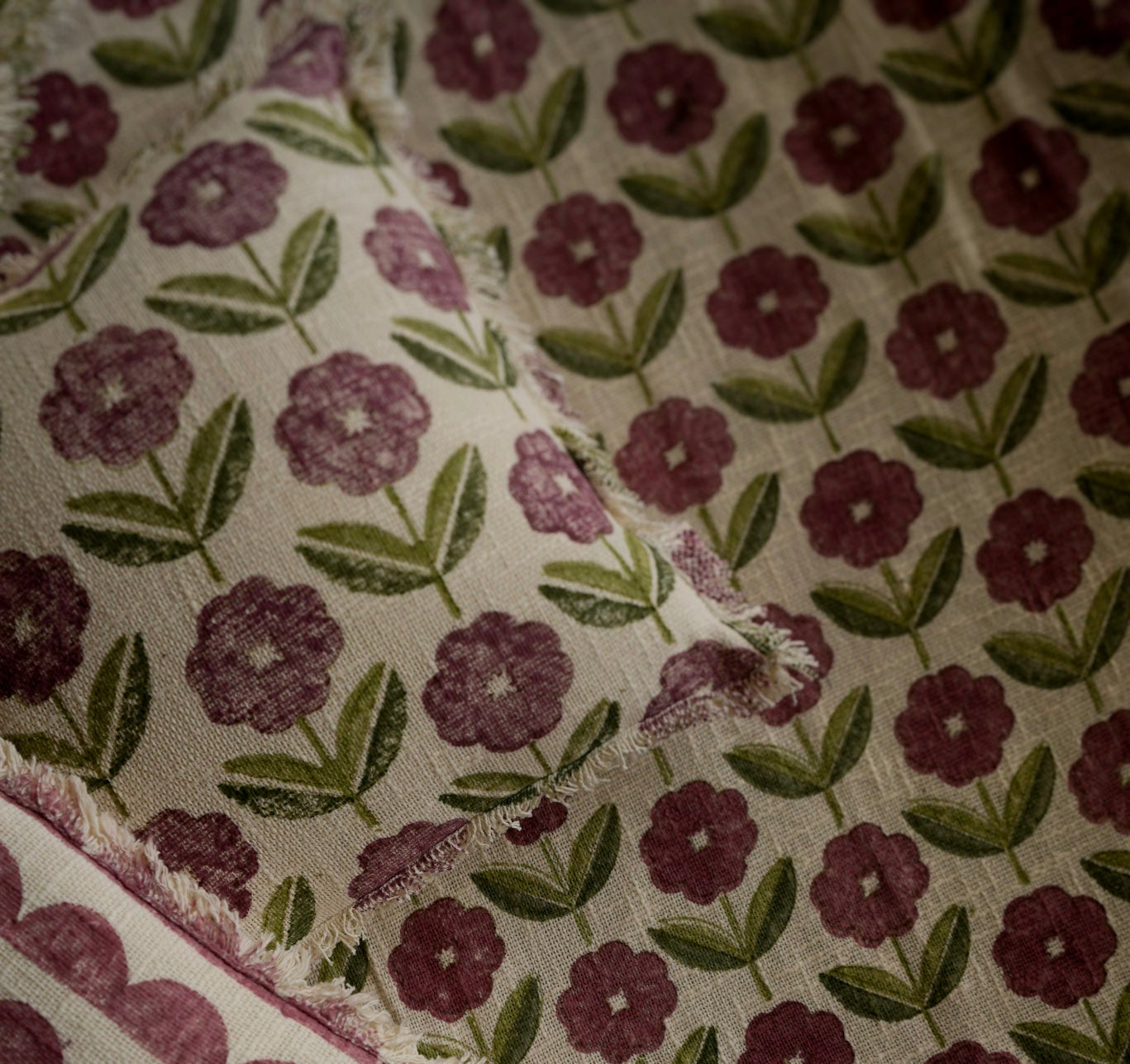 Rani Pink & Parrot Green Floral Cushion