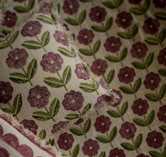 Rani Pink & Parrot Green Floral Cushion