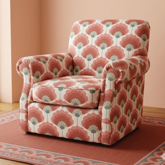 The Peach Periwinkle Upholstery Fabric