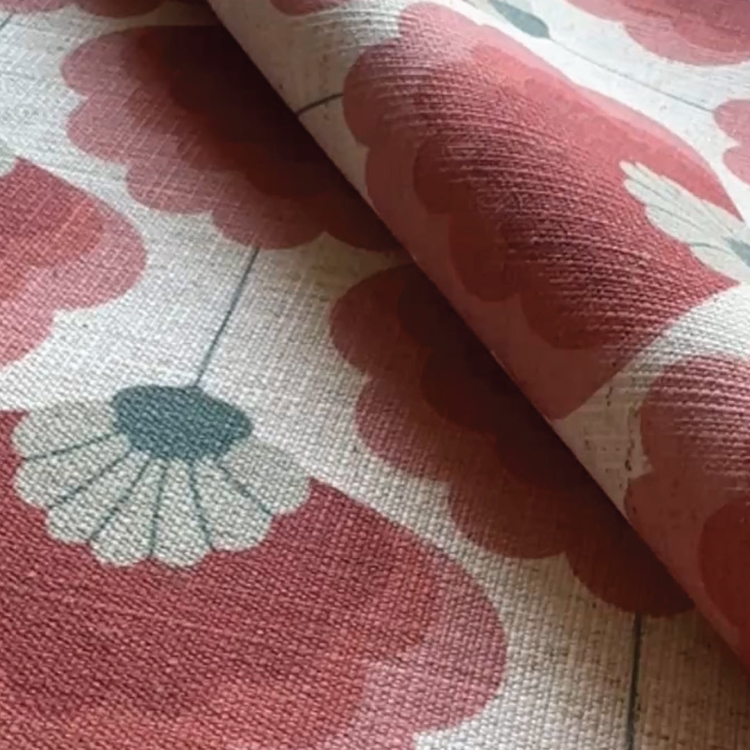 The Peach Periwinkle Upholstery Fabric