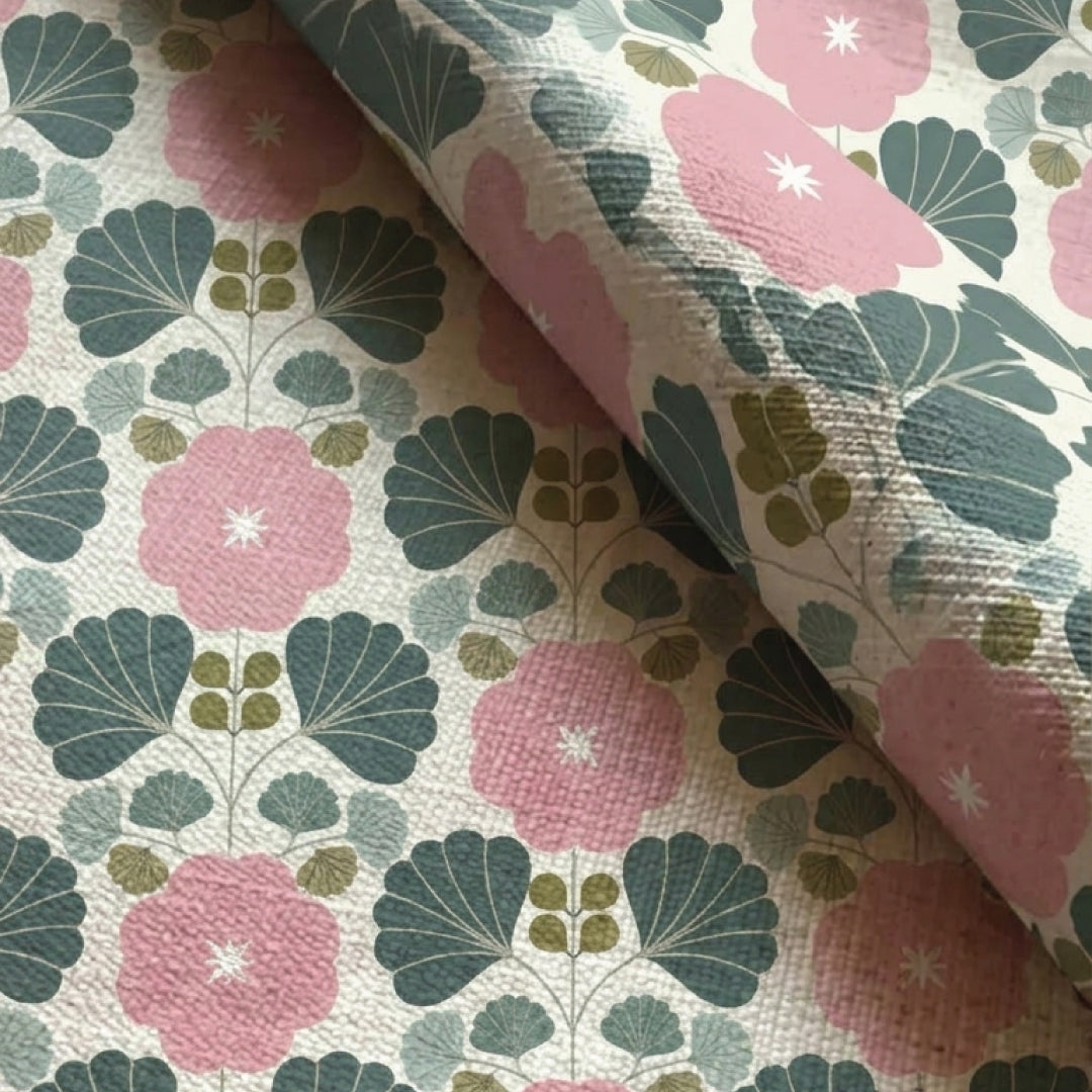 The Pink Blossom Floral Upholstery Fabric
