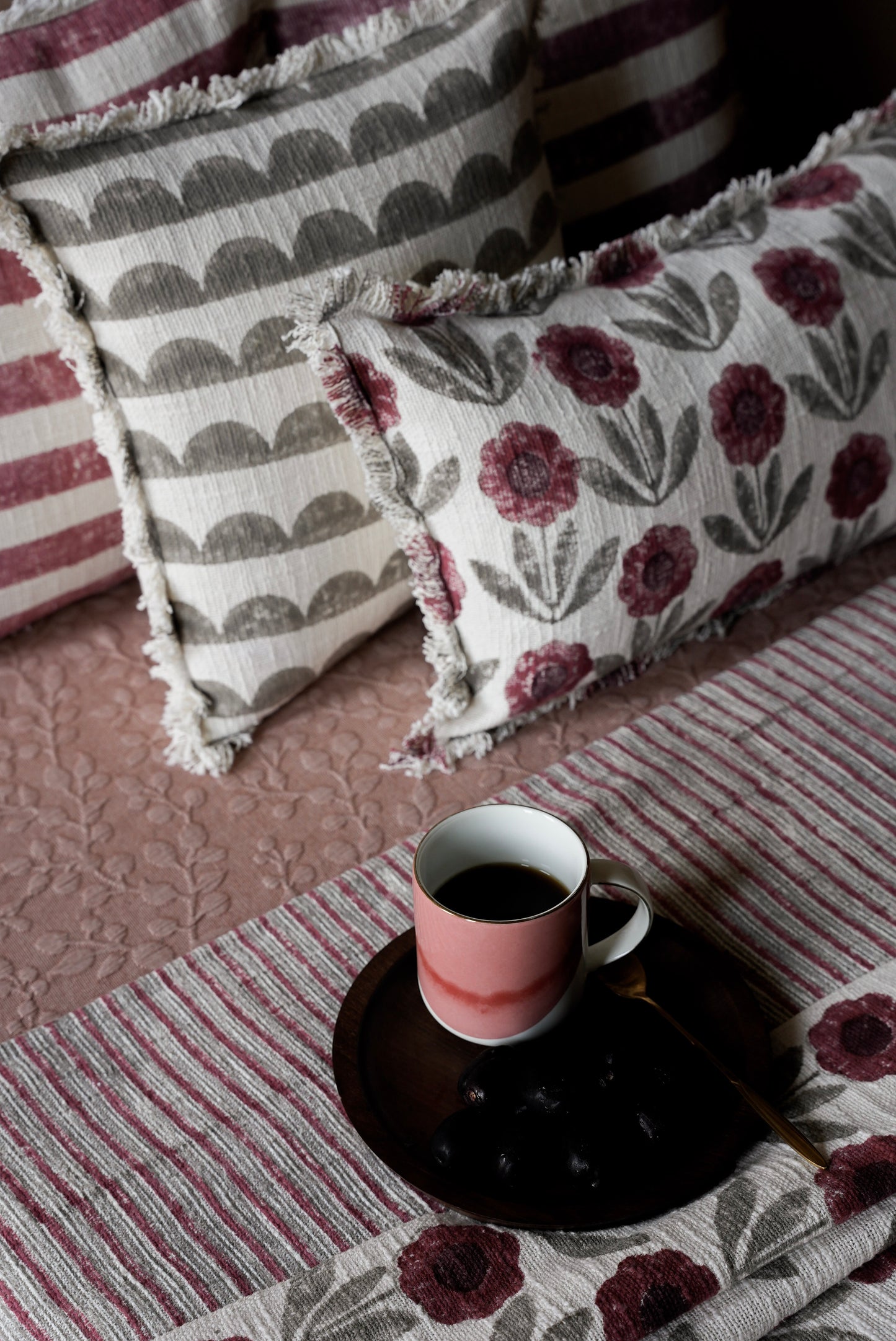 Pinewood Grey Scallop Cushion