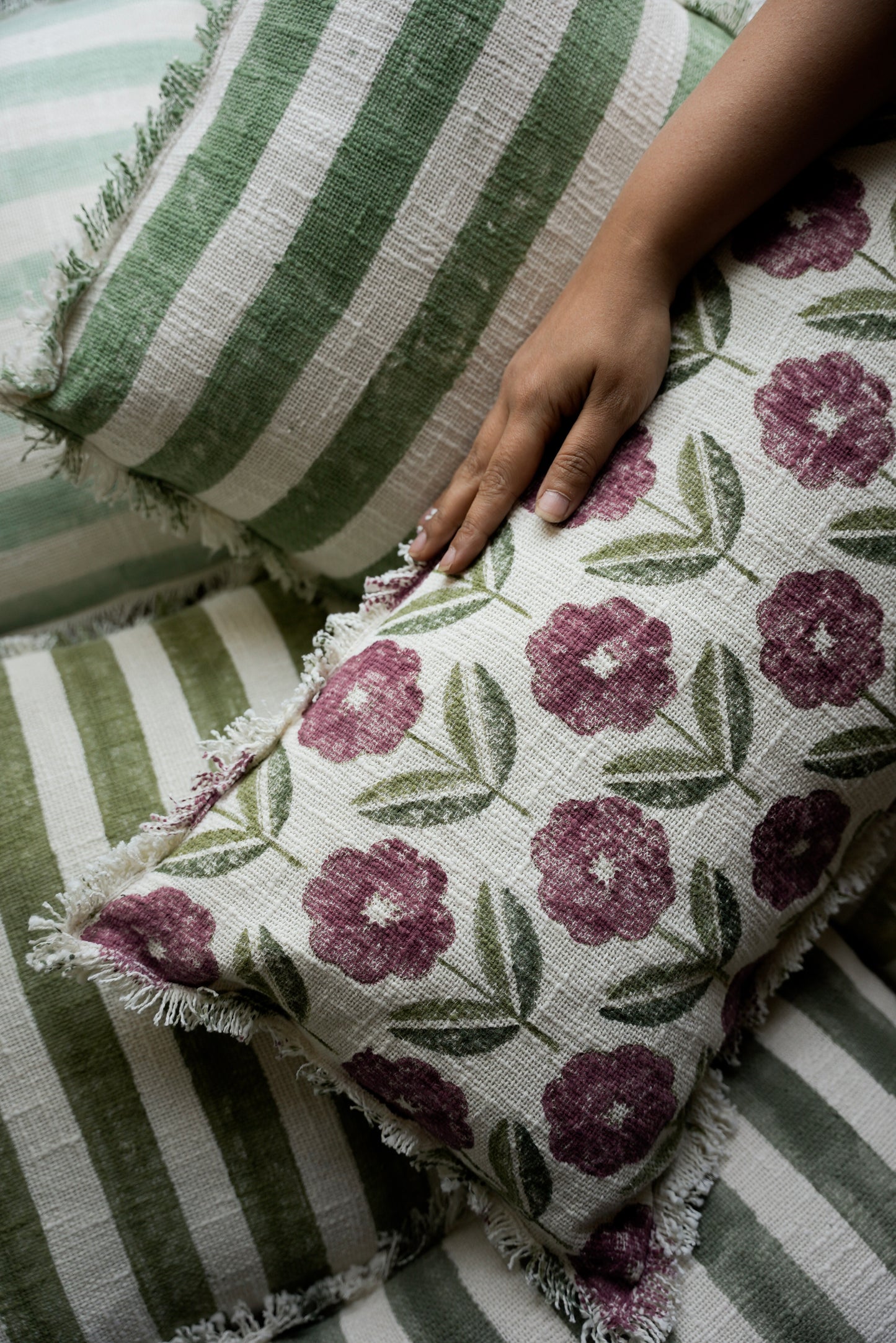 Rani Pink & Parrot Green Lumbar
