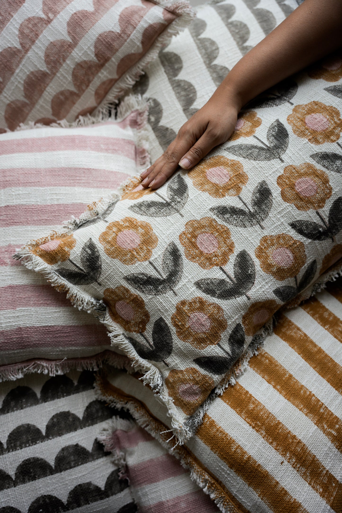 Ochre & Charcoal Lumbar